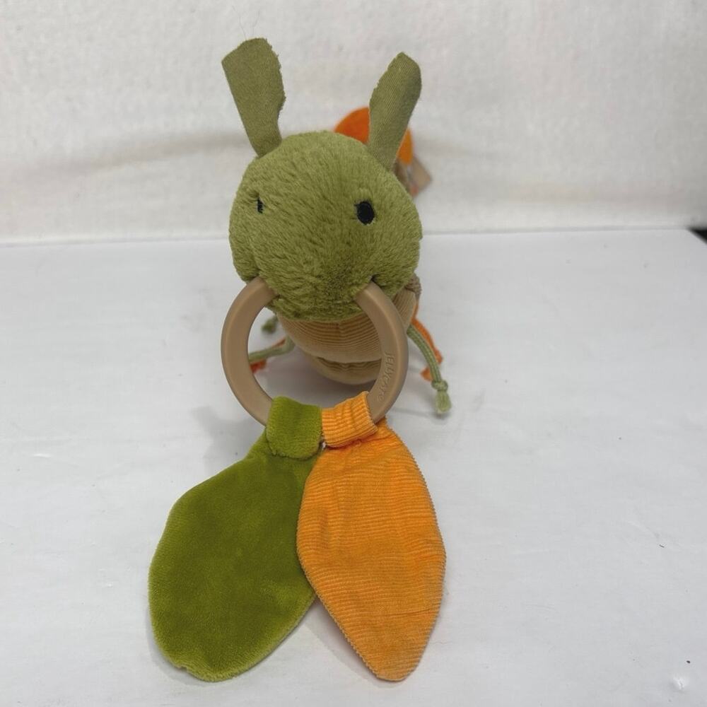 Jellycat Christopher Caterpillar Baby Toy Rattle Plush 8" Long
